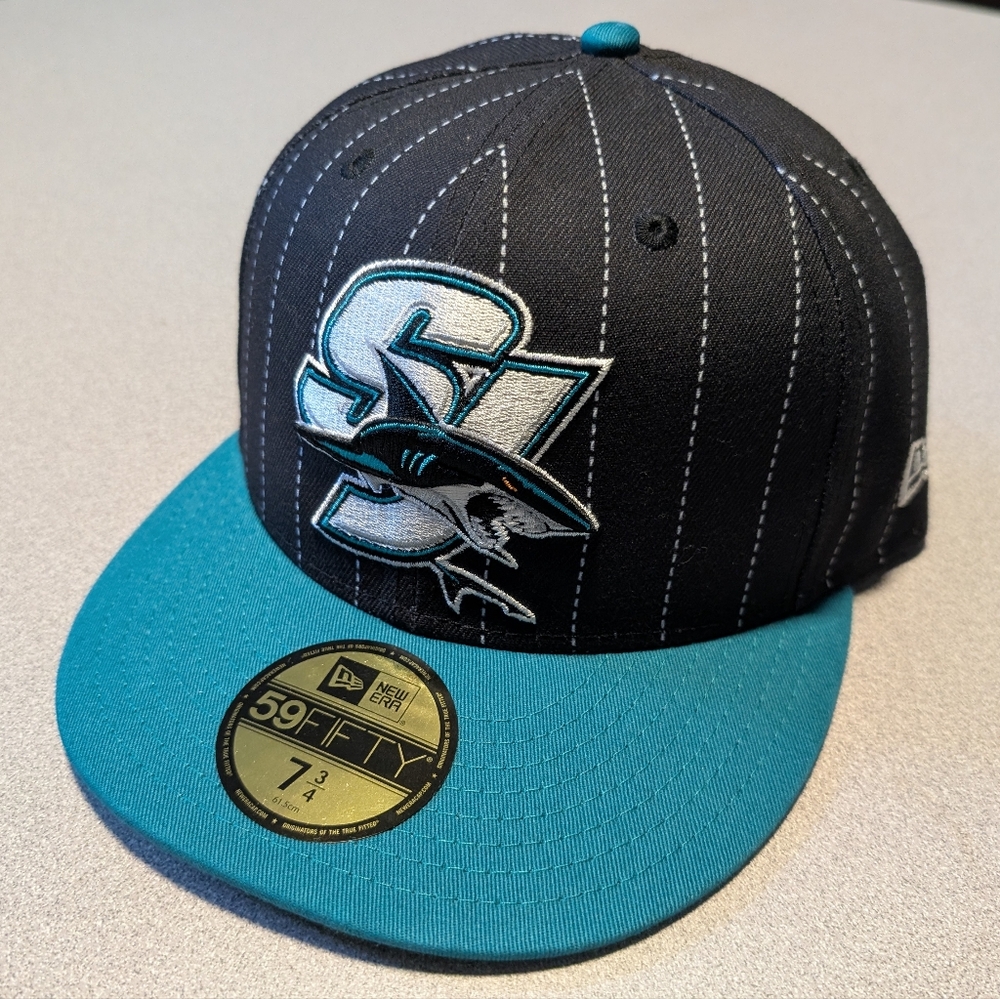 San Jose Sharks NHL New Era 59FIFTY 5950 Fitted Hat Cap Men's Size 7 3/4